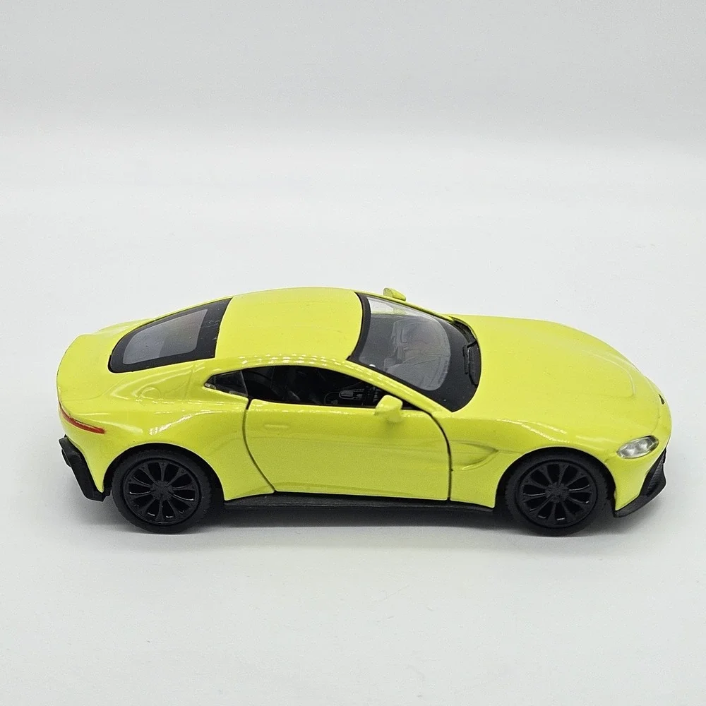 RMZ City Aston Martin Vantage Yellow Diecast Model Car 5 inch Pullback